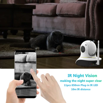 Vstarcam 1080P Pet Camera IP Wifi Supraveghere Video de Securitate aparat de Fotografiat de la Distanță de Control cu Laser se Joace cu animale de Companie Video Interfon IR Noapte