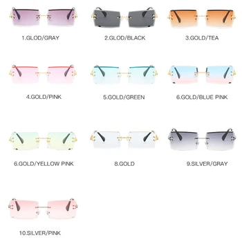 Fără ramă Dreptunghi ochelari de Soare Femei 2020 Vintage Retro Cadru Mic de Brand Designer de Ochelari de Soare Nuante Pentru Femei lunetele de soleil