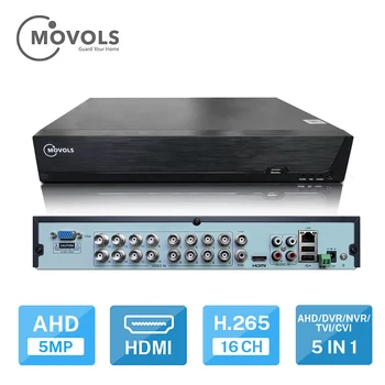 MOVOLS 16CH DVR CCTV Video Recorder Pentru Camera AHD camere Analogice camere IP Onvif P2P 5MP H. 265 suport SATA instala 2 buc HDD-ul DVR