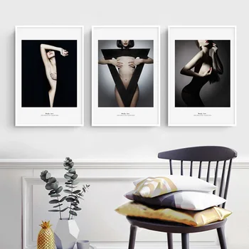 Rezumat Modelul Fată Sexy Panza Pictura Moda Frumusete Poster de Imprimare tablouri Moderne pentru Camera de zi Femei Fermecătoare Arta de Perete