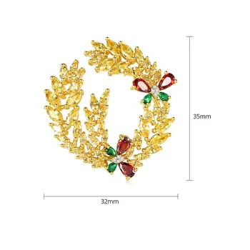 FXLRY Nou Alb /Auriu culoare AAA Cubic Zirconia Creative grâu Cercei pentru Femeile Nunta Bijuterii de Mireasă