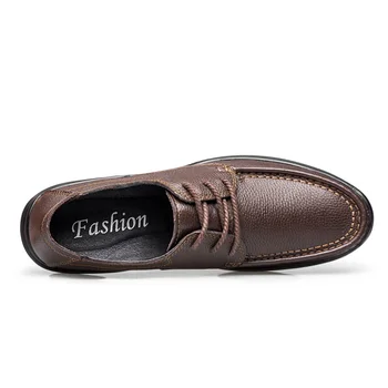 Barbati din Piele Pantofi de Lux de Conducere Pantofi Mocasin de Bună Calitate Dantelă-Up Solid maro Negru Plus Dimensiune Mare 38-47