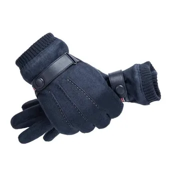 Noi mănuși de Iarnă xl de Mari dimensiuni Tricotat Barbati Wowen cald mănuși de piele de căprioară Faux Toamna ecran Tactil