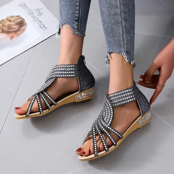 COOTELILI de Vară 2020 Femei Sandale pentru Femei Balerini sandale Pantofi Casual Roma Plus Dimensiune 36-43 Sandale de Doamnelor Pantofi de Diamante