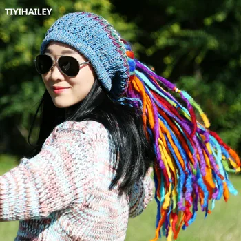 TIYIHAILEY Transport Gratuit 2021 Noua Moda Realizate manual din Lână Cald Iarna Femei Pălării Colorate Chelioși Cu Panglica de Înaltă Calitate