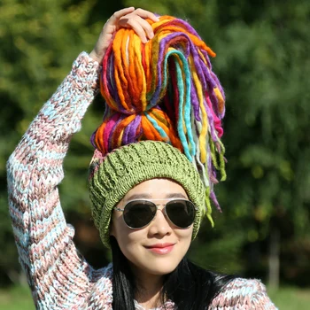 TIYIHAILEY Transport Gratuit 2021 Noua Moda Realizate manual din Lână Cald Iarna Femei Pălării Colorate Chelioși Cu Panglica de Înaltă Calitate