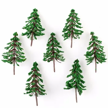 50 x Verde Copaci de Cedru Model Pin pentru Parcul Feroviar Peisaj HO N Scară 10cm
