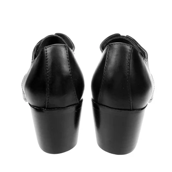 Italia Design De Înaltă Calitate Nou Brand De Moda Mens Dantela Sus Bareta Oxfords Formale Rochie Pantofi Cubanez Tocuri De Piele De Încălțăminte
