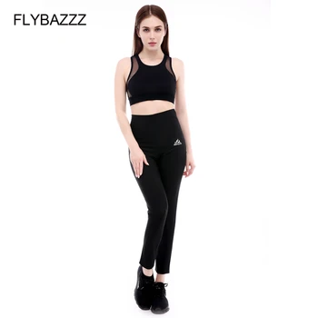 FLYBAZZZ Plus Dimensiunea Femei Bărbați Pierdere în Greutate de Sport Formatorii de Transpirație Pantaloni de Corp Pantaloni Slăbire Burtă de Control de Fitness Jambiere Pantaloni