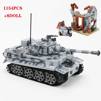 1154pcs Militare Germania Tanc Tiger Blocuri Militare WW2 Tank Soldat al Armatei Armă Asamblarea Cărămizi Jucarii Pentru copii