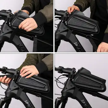 Impermeabil Sac de Biciclete Cadru de Bicicletă Sus Fata Tub Sac de Ciclism Reflectorizante 7.0 în Caz de Telefon Touchscreen Geanta Accesorii pentru Biciclete MTB