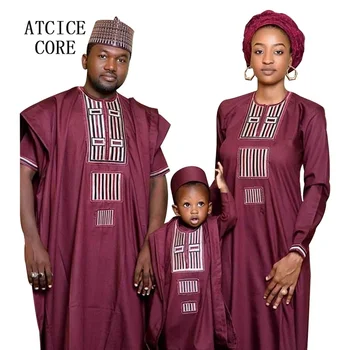 Africa de îmbrăcăminte Soț și soție purta africane bazin riche broderie tradițională dashiki haine T004 T05 T013