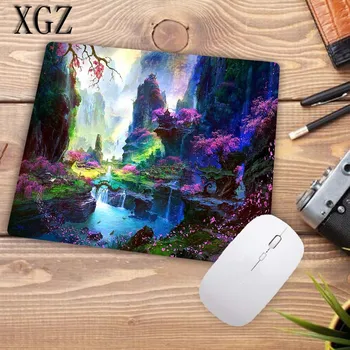 XGZ Flori de Pădure Fantezie Peisaj Mari Gaming Mouse Pad Calculator PC Gamer Mousepad Birou Mat Blocare Margine pentru CS GO LOL Dota XXL