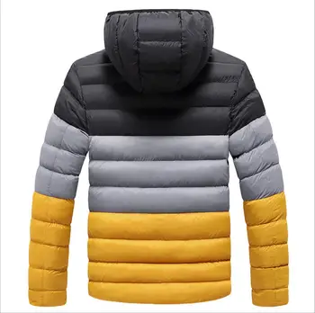 2020 Bărbați de Iarnă Caldă Outwear Barbati Maneca Lunga Bumbac Casual cu Fermoar cu Gluga Cald Sacou din Bumbac