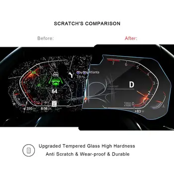 Masina de Ecran Protector Pentru BMW X5/X7 G05 2019 2020 Tabloului de bord LCD Display Ecran Protector din Sticla Temperata Film Interior Masina