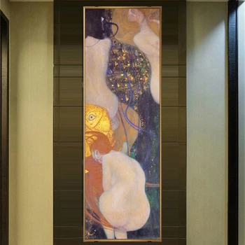 Gustav Klimt Carasi Picturi Pe Perete O Reproducere Gustav Klimt Arta De Perete Panza Cuadros De Imagine Pentru Camera De Zi Decor De Perete