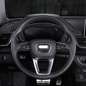 Interior De Mașină Din Fibra De Carbon Volan Capacul Panoului Ornamental Autocolant Pentru Audi Q5 A4 A3 A6 Q3 Q7