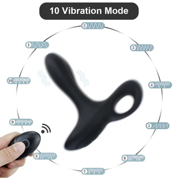 10 Moduri de bile Anale Vibratoare de Prostata pentru Masaj Anal Fundul Prize pentru Bărbați fără Fir Control de la Distanță Penis artificial Vibratoare Jucarii Sexuale pentru Femei