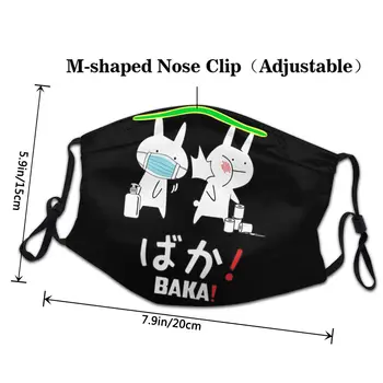 Anime Iepure Baka Palmă Hârtie Igienică Lipsa Reutilizabile Gura Masca De Fata Ei În Carantină-Praf Anti-Ceață Capac Protecție Respiratorie