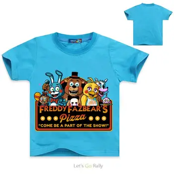 Moda de vara pentru copii desene animate Haine FNaF Maneci scurte T-shirt Pentru baieti Cinci nopți La lui Freddy copii fete copii topuri tricou