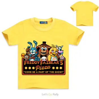 Moda de vara pentru copii desene animate Haine FNaF Maneci scurte T-shirt Pentru baieti Cinci nopți La lui Freddy copii fete copii topuri tricou