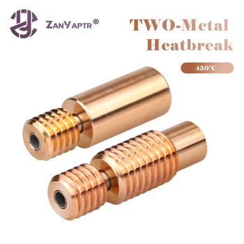 Două-Metal Heatbreak Thermometal Căldură rupe Duplex Metal pentru E3D V6 HOTEND încălzire bloc pentru Prusa i3 MK3 Break 1,75 MM cu Filament