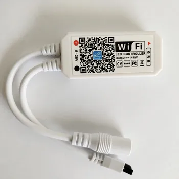 DC5-24V Mini WIFI RGB/RGBW cu 24key la distanță IOS/Android Telefon Mobil wireless pentru Benzi cu LED-uri de Sincronizare Timmer Muzica