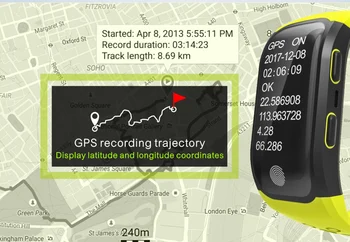 Brățară inteligent de Fitness, Înot, Ciclism Ceas cu GPS Om Femeilor Emoție în aer liber Ceasuri Inteligente cu Viteza Ture Kilometraj Altitudine