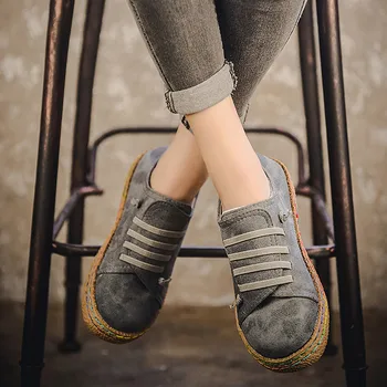 Femei Mocasini Pantofi Rotund-Deget de la picior Casual Model Doamna Apartamente de mică adâncime mare Slip-on Pantofi Oxford Pantofi Pentru Femei