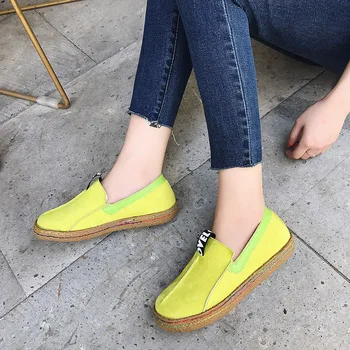 Femei Mocasini Pantofi Rotund-Deget de la picior Casual Model Doamna Apartamente de mică adâncime mare Slip-on Pantofi Oxford Pantofi Pentru Femei