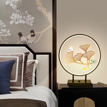 Lampă de masă lampă de noptieră stil chinezesc generos de lux retro lămpi de masă pentru living Dormitor decorat lămpi cu led-uri