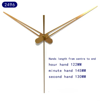 100sets S Arborelui 2496# Aur Mâinile Lungi (doar mâinile) DIY Metal, Aluminiu, Cuarț Ceas de Accesorii de Înaltă calitate DIY kituri de Ceas