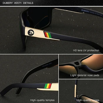 DUBERY Vara Polarizat ochelari de Soare Barbati Driver Nuante de sex Masculin Ochelari de Soare Pentru Bărbați Clar 2019 Brand de Lux de Designer Oculos