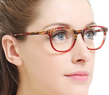 OCCI CHIARI Ochelari de vedere Femei Cadru Obiectiv Clar Miopie optic ochelari Spectacol 2018 Moda Acetat de Ochelari Roz Roșu MEGHA
