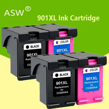 ASW 4PK 901XL Cartus Compatibil pentru hp 901 xl hp901 Cartuș de Cerneală pentru Officejet 4500 J4500 J4540 J4550 J4580 J4680 printer