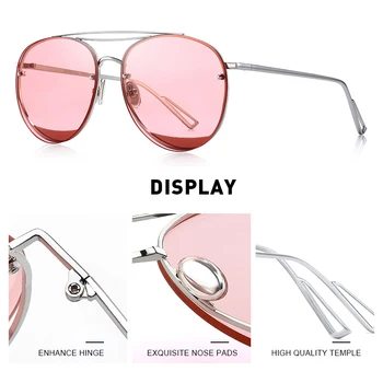 MERRYS DESIGN de Moda pentru Femei Oval ochelari de Soare ochelari cu ramă metalică Damele de Lux, Marca Trend ochelari de Soare UV400 Protecție S8096N