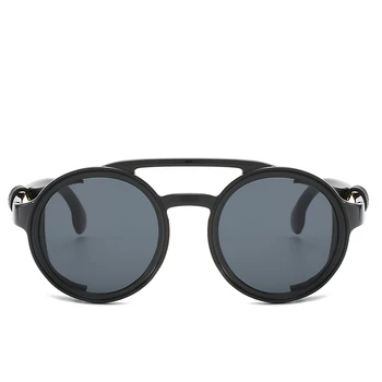 Brand Design Steampunk ochelari de Soare Barbati Femei Moda Rotund Punk ochelari de Soare Vintage UV400 ochelari de soare Ochelari de Nuante gafas de sol