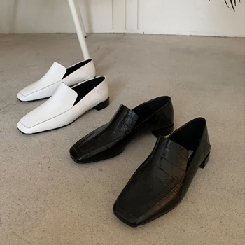 Brand Coreean Apartamente Femei 2020 Primăvară De Moda Toamna Mocasini Femei Deget De La Picior Pătrat Casual Pantofi Pentru Femei Dimensiune 11 Pantofi