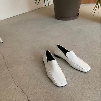 Brand Coreean Apartamente Femei 2020 Primăvară De Moda Toamna Mocasini Femei Deget De La Picior Pătrat Casual Pantofi Pentru Femei Dimensiune 11 Pantofi
