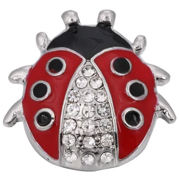 10buc/lot Nou de Sosire Cristal Insecte ladybird Snap Butonul Fit 18mm Snap Bratari Bratari Femei DIY Fixează Bijuterii