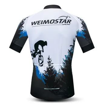 2019 Weimostar bărbați Ciclism Jersey cu Bicicleta drum de munte MTB biciclete tricou Ropa Ciclismo maillot de Curse de top ciclu de echitatie bluza albastru