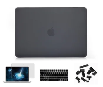 Cauciucat Hard case Piele Tastatură Coperta +Ecran Protector+dop de Praf pentru Apple Macbook Pro 13/15 Aer 13/11 Inch 12