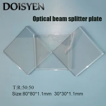 50T/50R Plăci Beam Splitter 80*80*1.1 mm 30*30 *1.1 mm Beamsplitter Plăci de Compensare Optică Laser Lentile pentru Laser instrumet