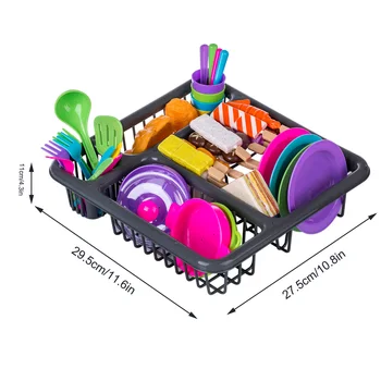 42Pcs Copii de Bucătărie Pretinde Joc de Simulare de GRĂTAR Instrument de Jucării Creierul Jucărie Pentru Copii Jucarii Educative Cadou de Ziua-Culoare Aleatorii