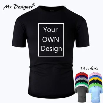 PROPRIUL Design Logo-ul de Brand/Imagine Personalizate pentru Bărbați și femei DIY Bumbac tricou maneca Scurta tricou Casual topuri haine Tee