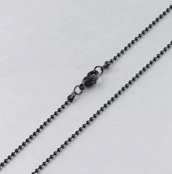 Mingea Lanț de Șirag de mărgele de 1,5 mm Colier Cu Incuietoare Homar Lanț de Oțel Inoxidabil DIY Colier Face 20