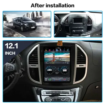 PX6 4+64 Tesla Stil Android 8.1 Ecran Multimedia Player pentru Mercedes-Benz Vito 2016 GPS Auto, Navigatie Auto Audio Radio Stereo