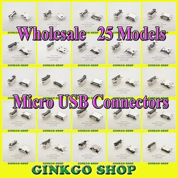 Universial 25Models Conector Micro USB Jack 5P 5Pin Sockect repararea Telefon Mobil pentru Huawei Sony, Samsung, Htc, Lenovo, Zte