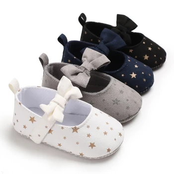 Baby Pantofi Fete Prima Pietoni pentru Toamna Talpa Moale anti-Alunecare pentru Sugari Bowknot Printesa Pantofi Adidași noi