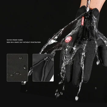 Barbati pentru Femei de Iarnă Vânt Cald Impermeabil Termică Touch Ecran Mănuși cu un Deget S/M/L/XL Scufundări Pânză Accesorii Ciclism
